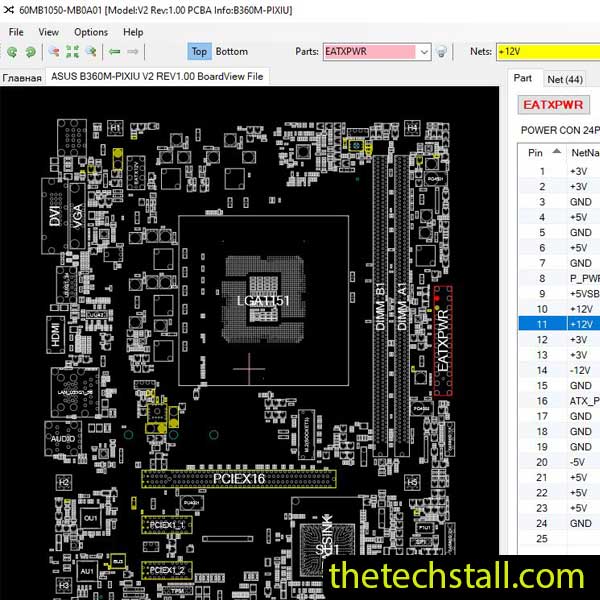 ASUS B360M-PIXIU V2 BoardView File