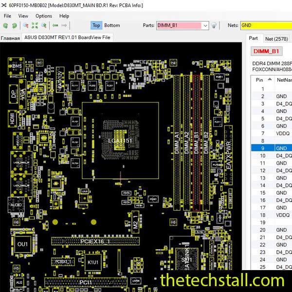 ASUS D830MT BoardView File