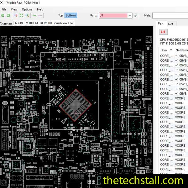 ASUS EM1800I-E BoardView File