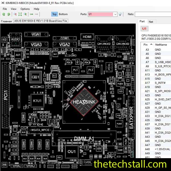 ASUS EM1900I-E BoardView File