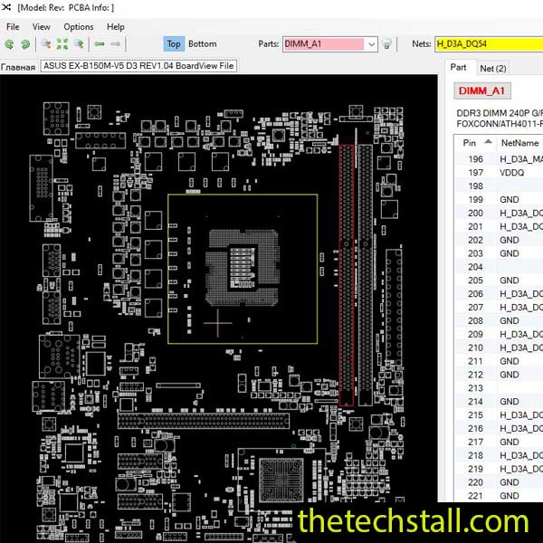 ASUS EX-B150M-V5 D3 BoardView File
