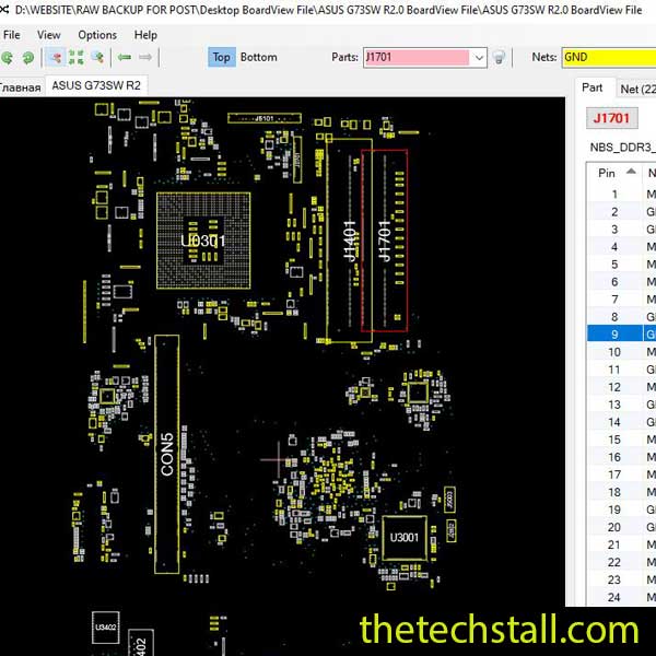 ASUS G73SW R2.0 BoardView File