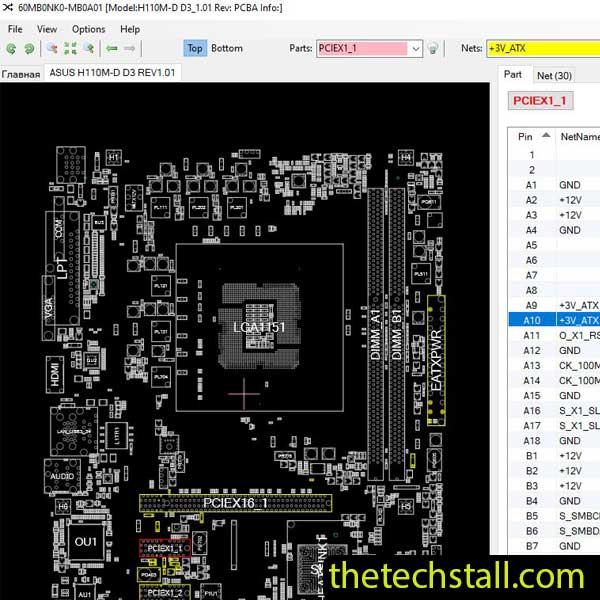 ASUS H110M-D D3 BoardView File