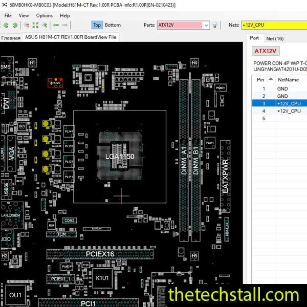 ASUS H81M-CT BoardView File