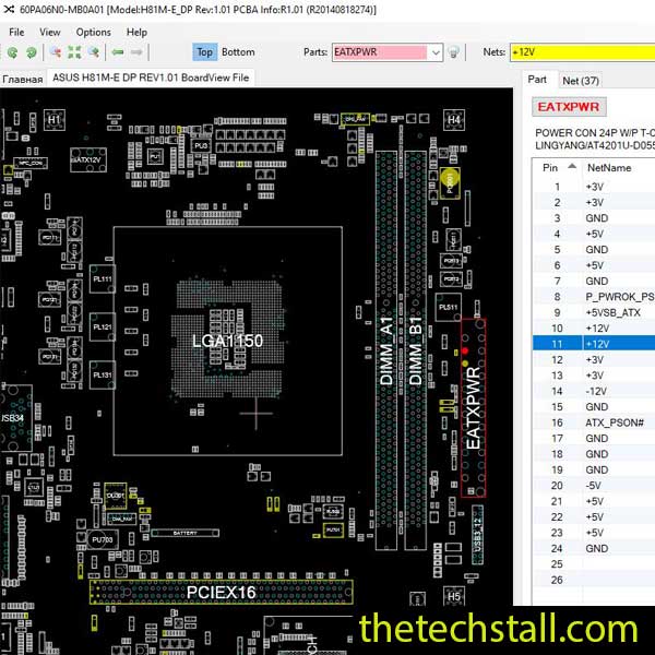 ASUS H81M-E DP BoardView File