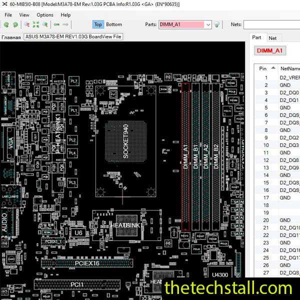 ASUS M3A78-EM BoardView File