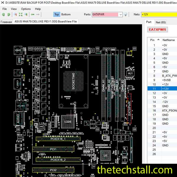 ASUS M4A79 DELUXE BoardView File