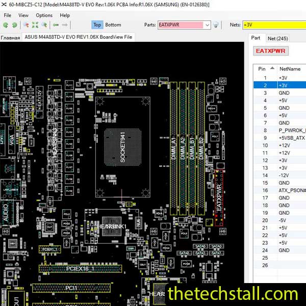 ASUS M4A88TD-V EVO BoardView File
