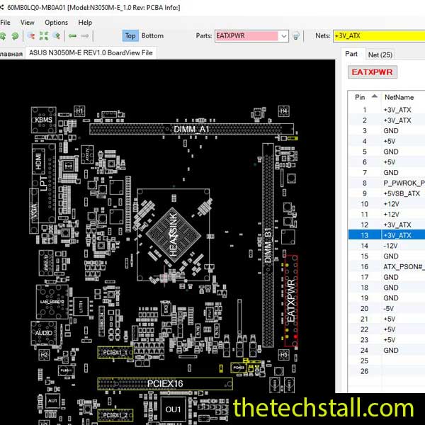 ASUS N3050M-E BoardView File