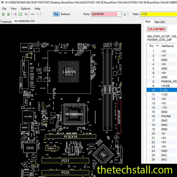 ASUS P5VD2-VM SE BoardView File