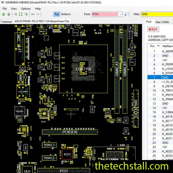 ASUS P8H61 R2.0 BoardView File