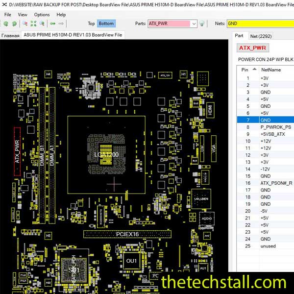 ASUS PRIME H510M-D BoardView File