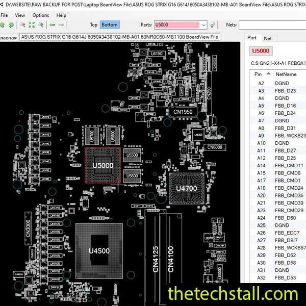 ASUS ROG STRIX G16 G614J 6050A3438102-MB-A01 BoardView File