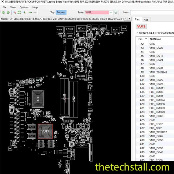 ASUS TUF 2024 REFRESH FA507U SERIES 2.0 DA0NJSMBAF0 BoardView File