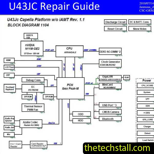 ASUS U43JC Schematic Diagram