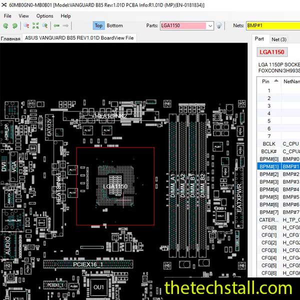 ASUS VANGUARD B85 BoardView File