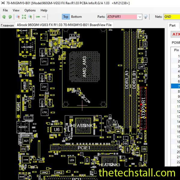 ASrock 960GM-VGS3 FX BoardView File