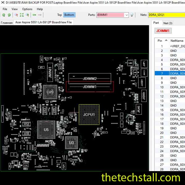 Acer Aspire 5551 LA-5912P BoardView File