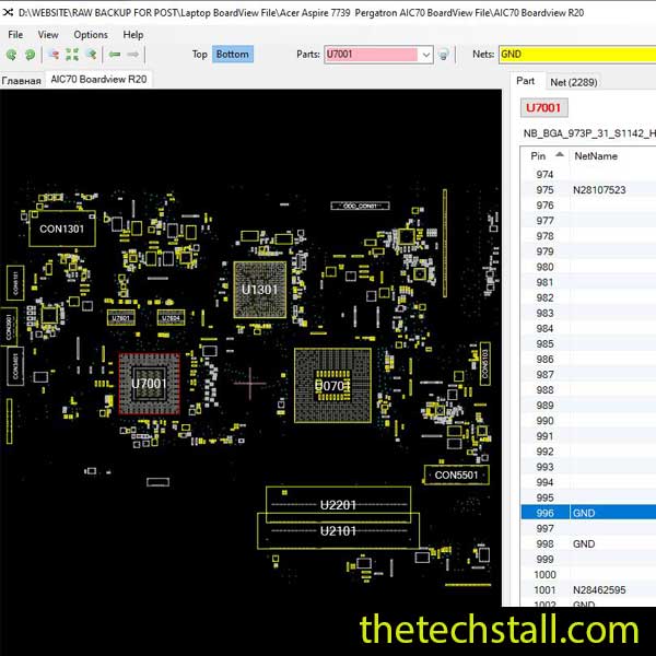 Acer Aspire 7739 Pergatron AIC70 BoardView File