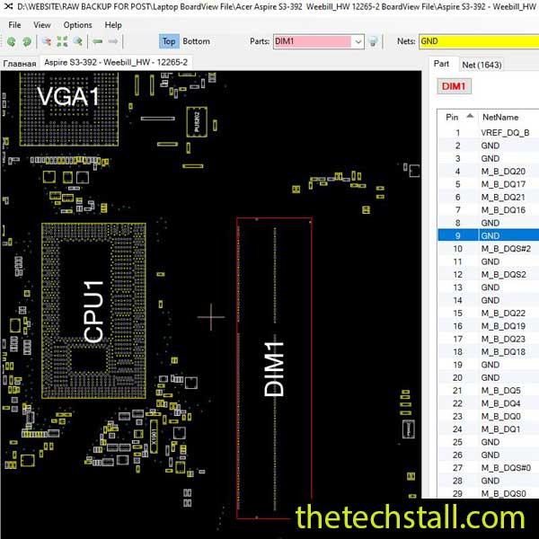 Acer Aspire S3-392 Weebill_HW 12265-2 BoardView File
