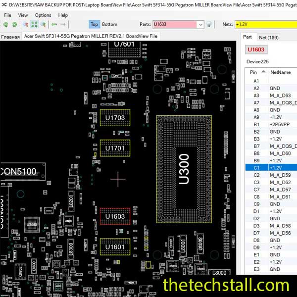 Acer Swift SF314-55G Pegatron MILLER BoardView File