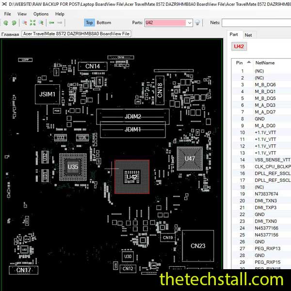 Acer TravelMate 8572 DAZR9HMB8A0 BoardView File