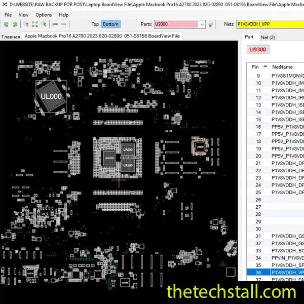 Apple Macbook Pro16 A2780 2023 820-02890 051-08156 BoardView File
