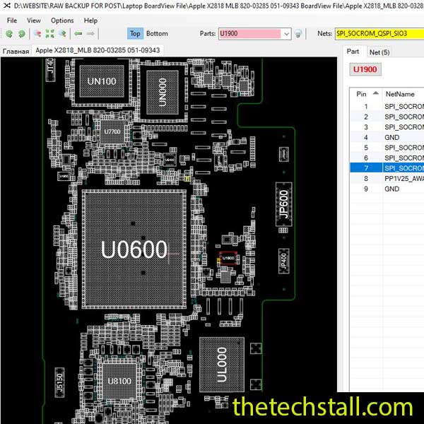 Apple X2818 MLB 820-03285 051-09343 BoardView File