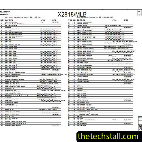 Apple X2818 MLB 820-03285 051-09343 Schematic Diagram