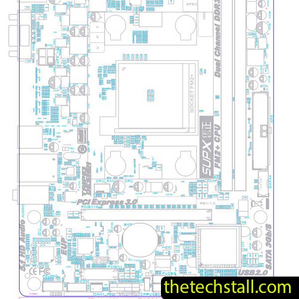 Biostar AA58MZ+Q3 EA58A-M2S BoardView File