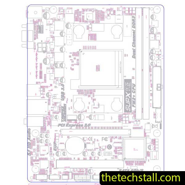 Biostar AA68MY+Q3 EA68A-M2S BoardView File
