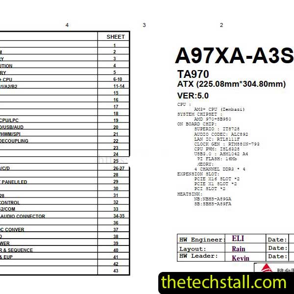 Biostar TA970 A97XA-A3S Schematic Diagram