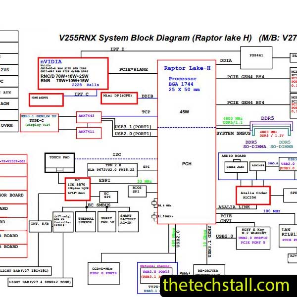 Clevo V255RNB2 V255RNC2 V255RND2 6-71-V2700-D02 6-71-V255S-D01 Schematic Diagram
