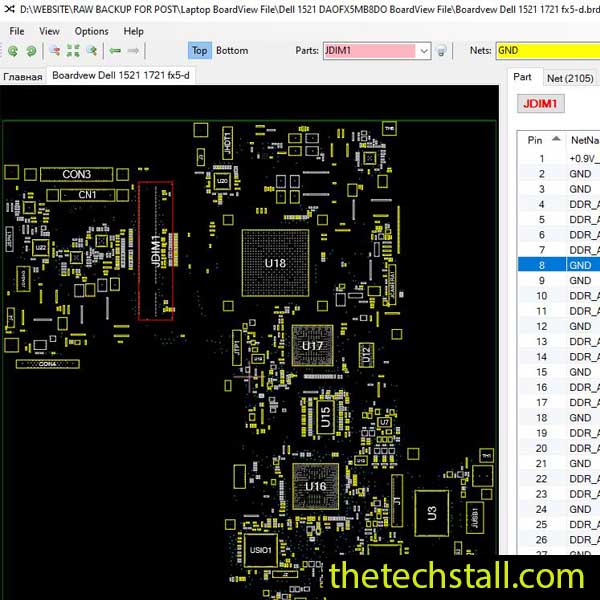 Dell 1521 DAOFX5MB8DO BoardView File