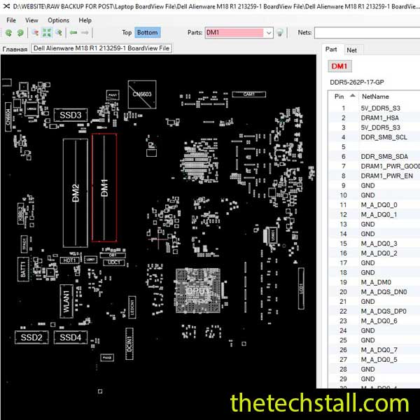 Dell Alienware M18 R1 213259-1 BoardView File