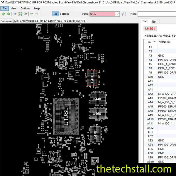 Dell Chromebook 3110 LA-L564P BoardView File