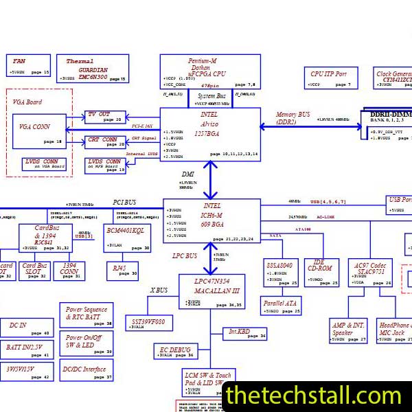 Dell Inspiron 6000 DAL30 LA-2154/LA-2151 Schematic Diagram