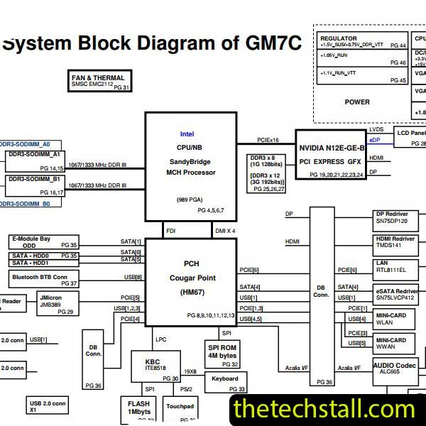 Dell XPS 17 L702X GM7C DAGM7CMBAD0/DAGM7CMBAE0 Schematic Diagram