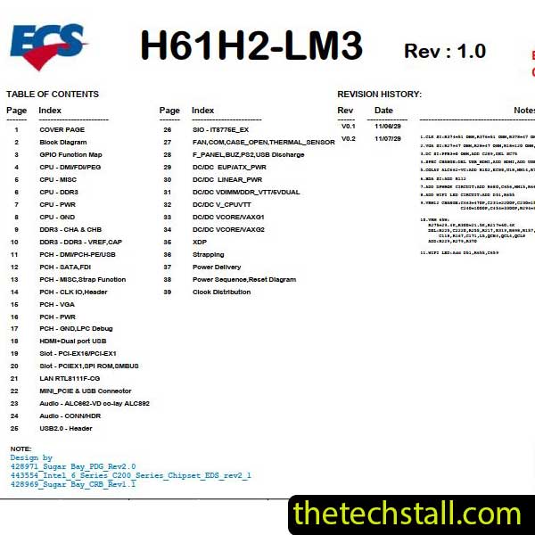 ECS H61H2-LM3 Schematic Diagram