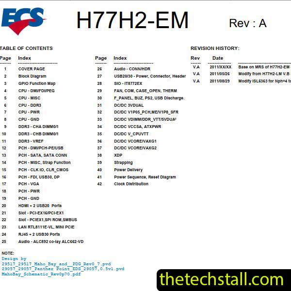 ECS H77H2-EM Schematic Diagram
