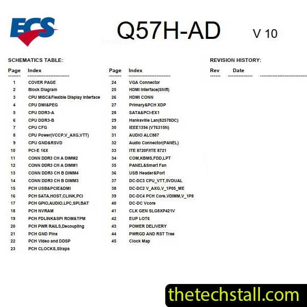 ECS Q57H-AD Schematic Diagram