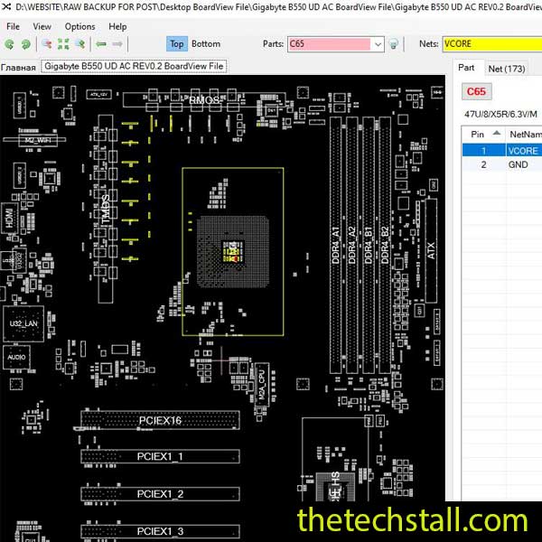 Gigabyte B550 UD AC BoardView File