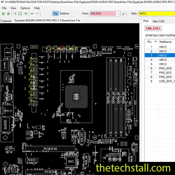 Gigabyte B550M AORUS PRO BoardView File