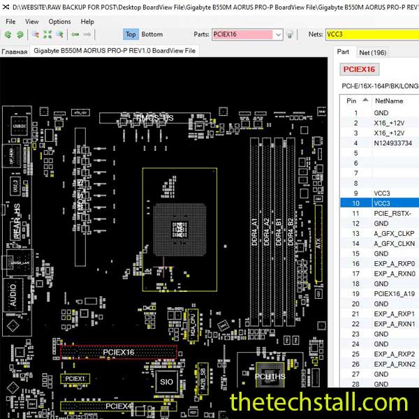 Gigabyte B550M AORUS PRO-P BoardView File