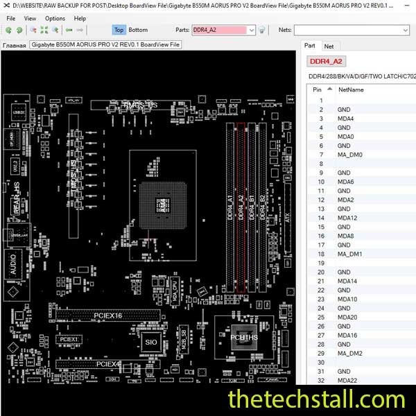 Gigabyte B550M AORUS PRO V2 BoardView File
