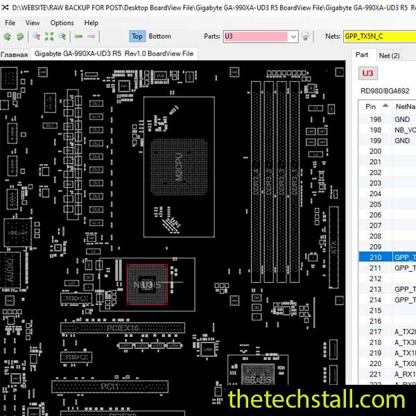 Gigabyte GA-990XA-UD3 R5 BoardView File