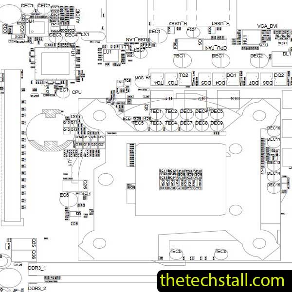Gigabyte GA-H61M-D2P-B3 BoardView File