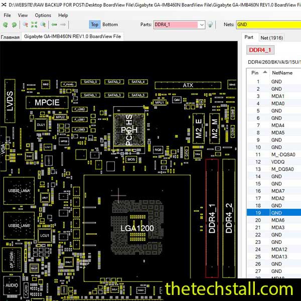 Gigabyte GA-IMB460N BoardView File