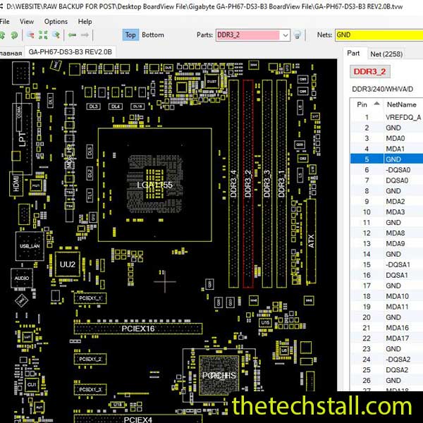 Gigabyte GA-PH67-DS3-B3 BoardView File