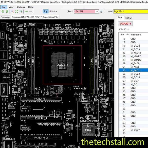 Gigabyte GA-X79-UD3 BoardView File